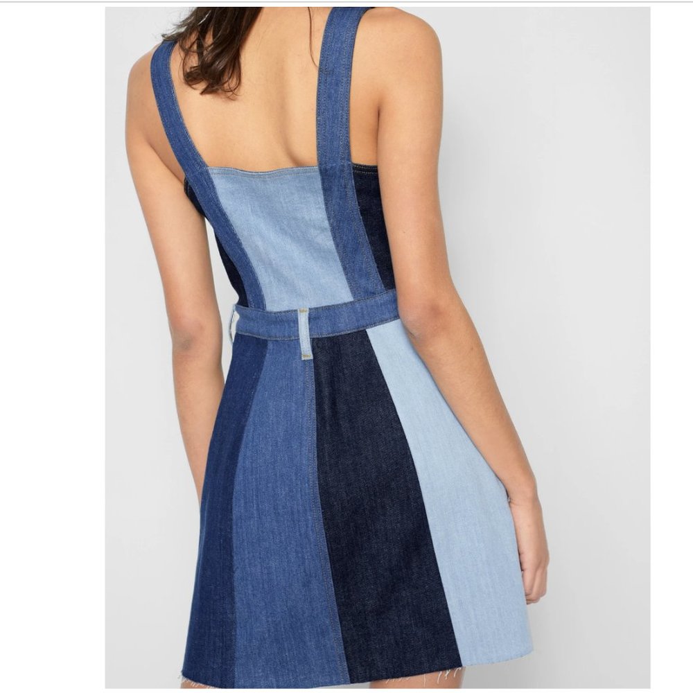 7 For All Mankind Patchwork A Line Dress In Patchwork Found, L NWT - Picture 4 of 10
